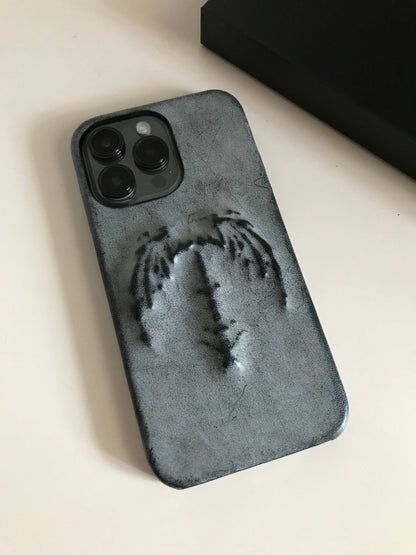 (Half-covered)Vampire bat relief